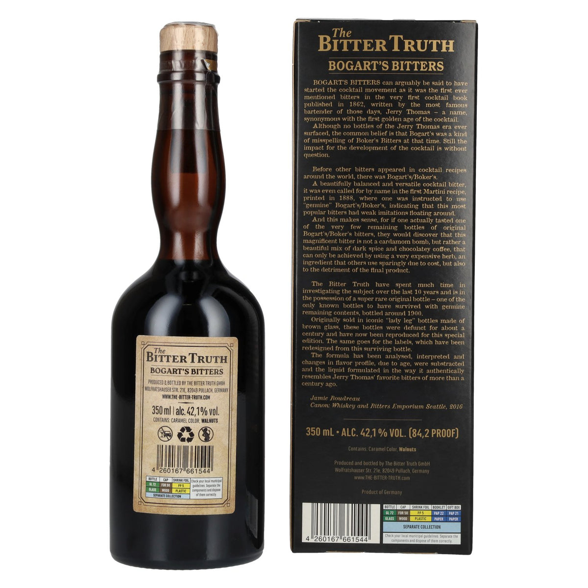 The Bitter Truth Bogart's Bitters 42,1 % vol., 0,35 l, dans un coffret cadeau