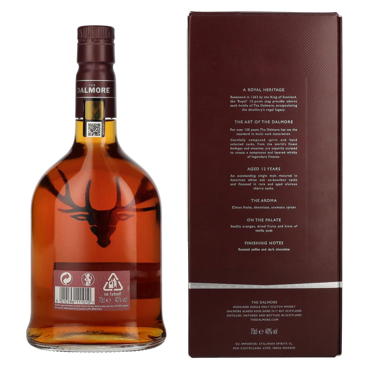 The Dalmore 12 Years Old Highland Single Malt Scotch Whisky 40% Vol. 0,7l in Geschenkbox