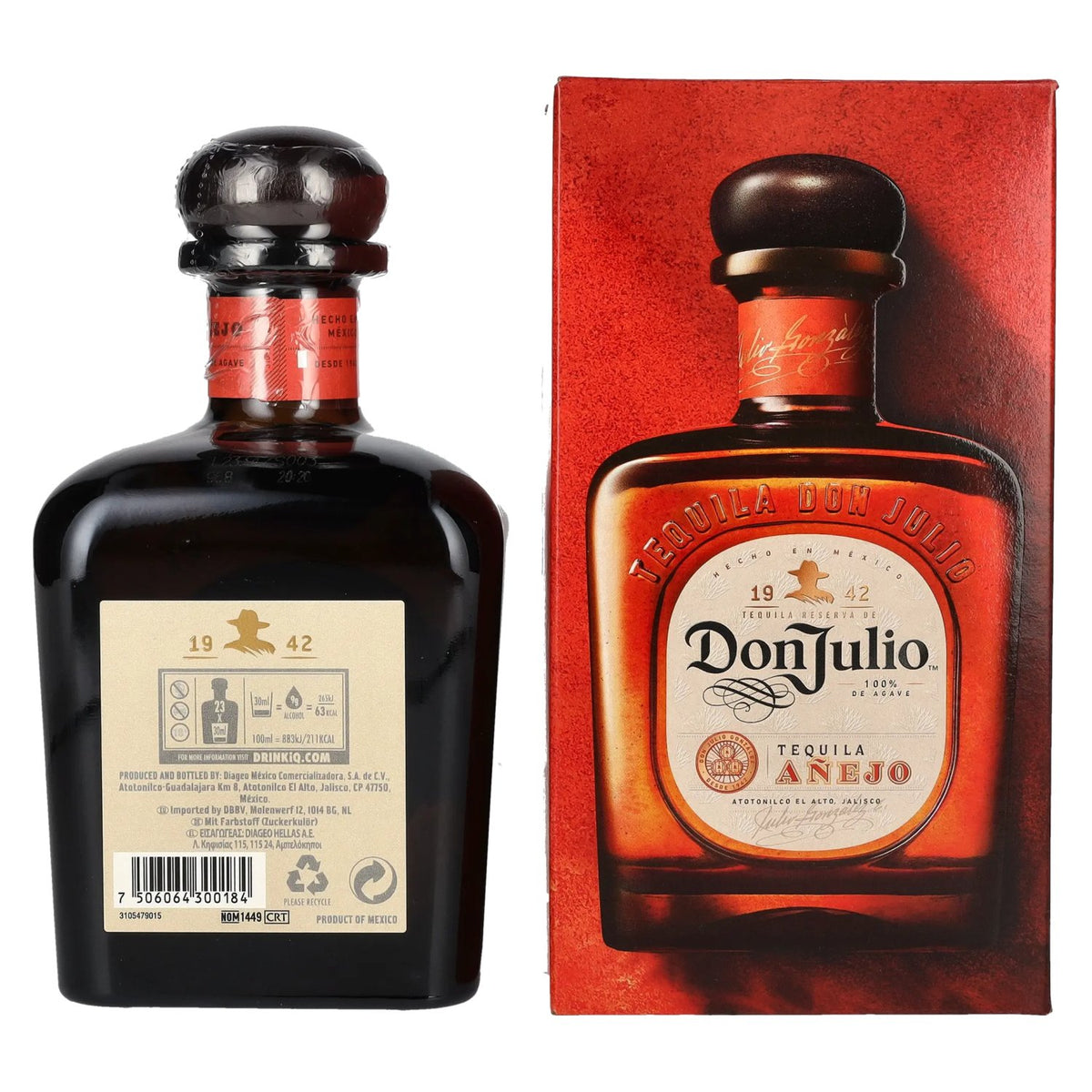 Don Julio Tequila Añejo 100% Agave 38% Vol. 0,7l in Geschenkbox