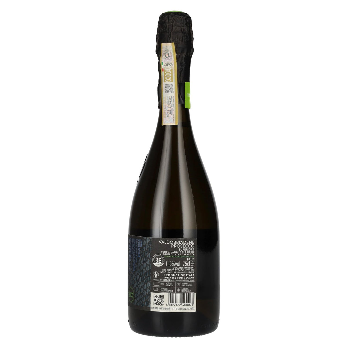Sacchetto Prapian Col de L'Utia Valdobbiadene Prosecco Superiore Biologico Brut DOCG 11,5% vol. 0,75 l