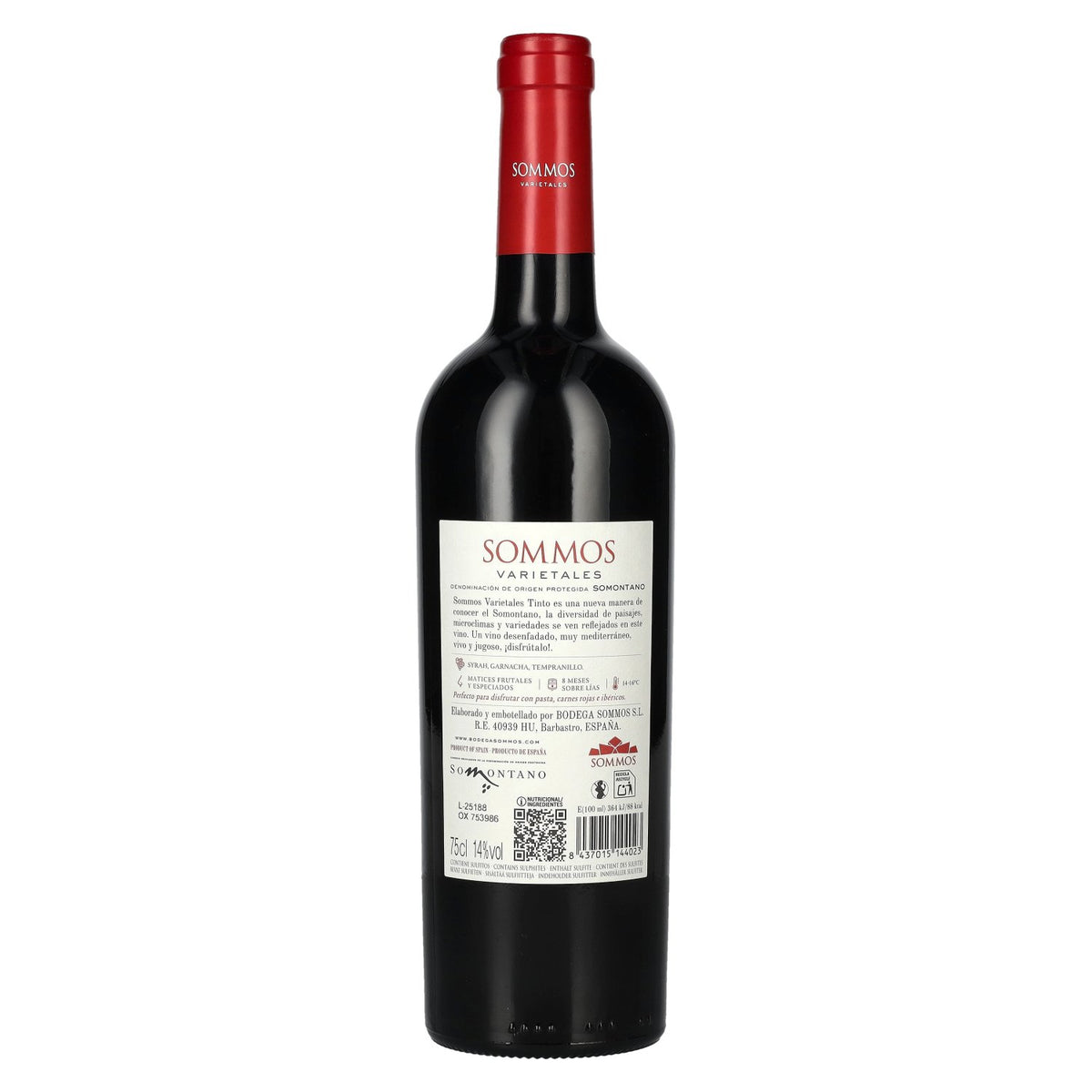 SOMMOS Varietales Somontano D.O.P 2022 14% Vol. 0,75l