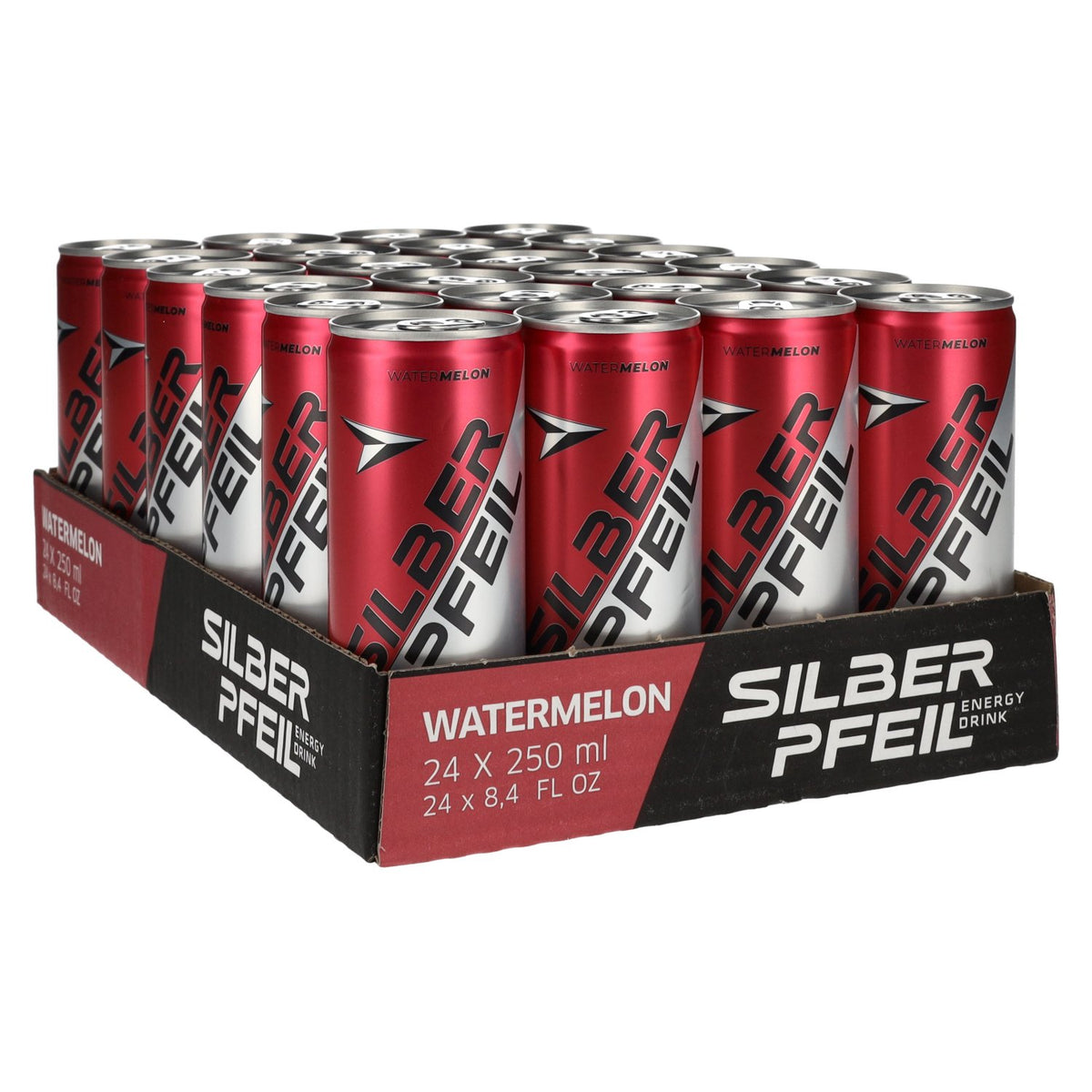 SILBERPFEIL Energy Drink PASTÈQUE 24 canettes de 0,25 l (consigne)