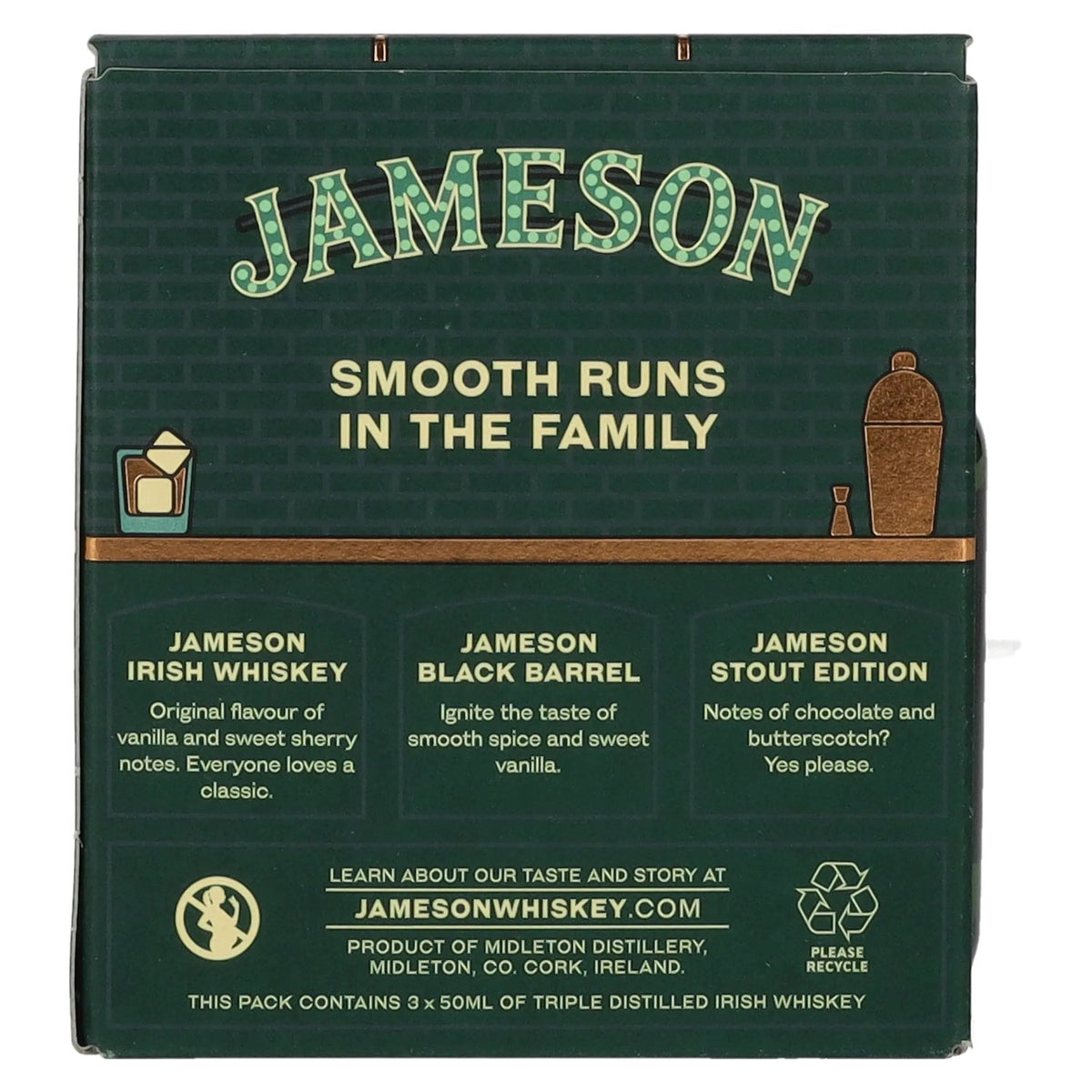 Jameson Irish Whiskey Tasting Set 40% ABV, 3 x 0.05 l