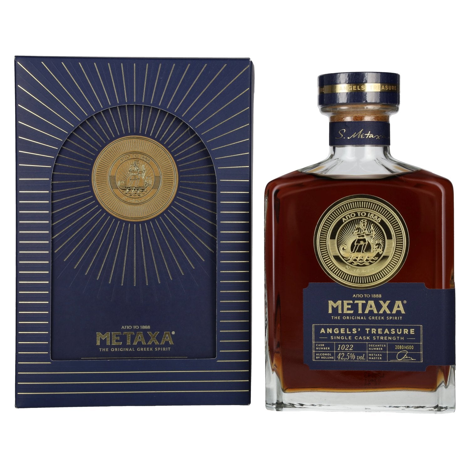 Metaxa Angels' Treasure Single Cask Strength 42,5% Vol. 0,7l in geschenkverpakking