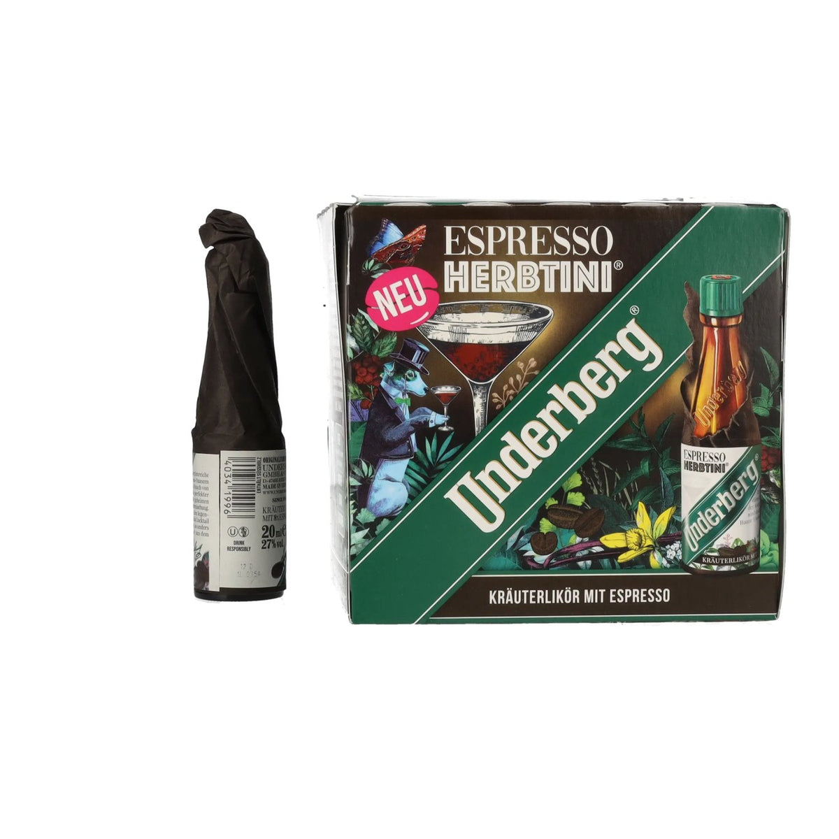 Underberg Espresso Herbtini 27 % vol. 12 x 0,02 l