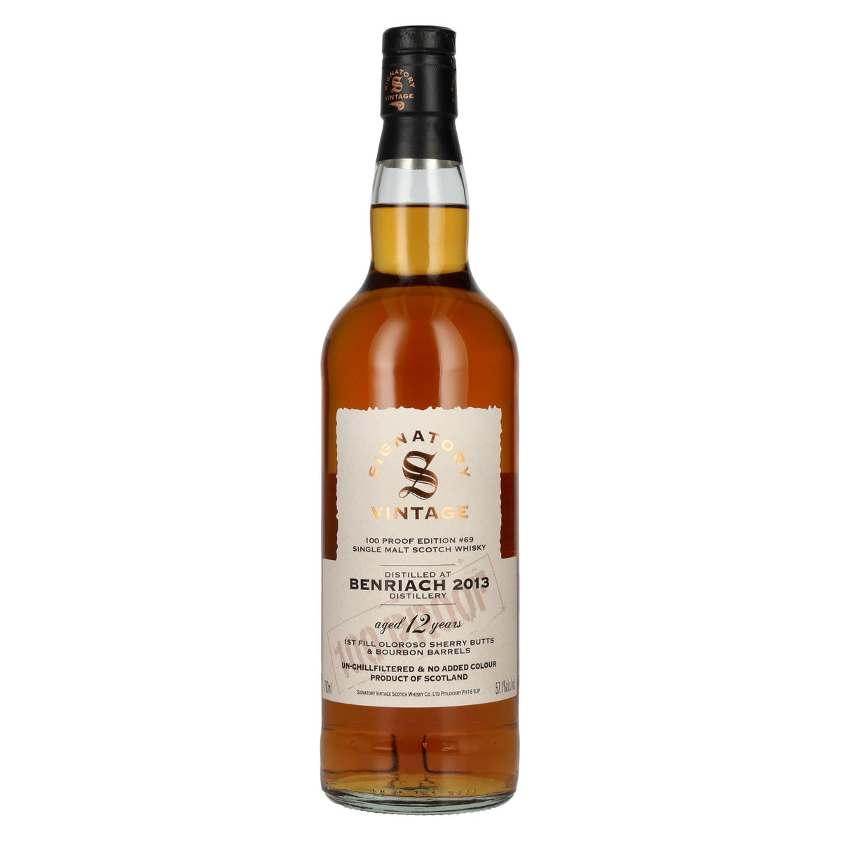 Signatory Vintage 100 Proof Edition Benriach 12 Years Old Single Malt #69 2013 57,1% Vol. 0,7l