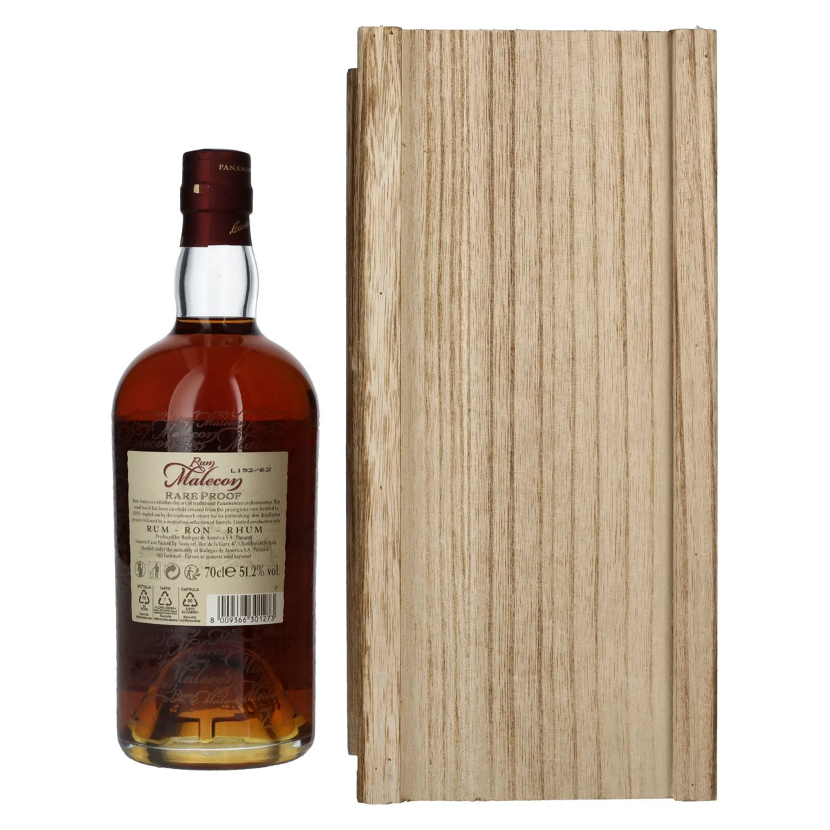 Rum Malecon Añejo 17 ans RARE PROOF 2005 51,2 % vol. 0,7 l dans un coffret en bois