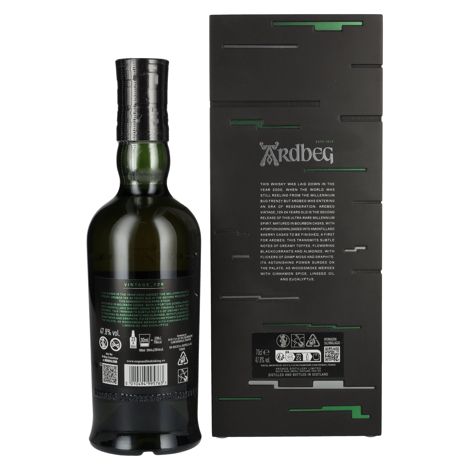 Ardbeg 24 Years Old The Ultimate Vintage Y2K 2000 47,8% vol. 0,7l en coffret cadeau