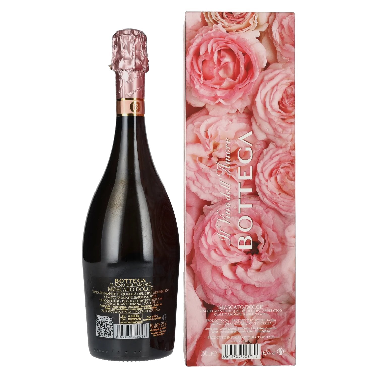 Bottega Petalo Moscato Il Vino dell' Amore 6,5% Vol. 0,75l in Geschenkbox