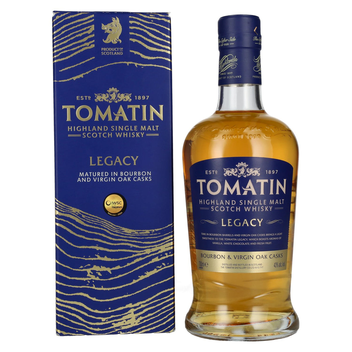 Tomatin Legacy Highland Single Malt Scotch Whisky 43% Vol. 0,7l in Geschenkbox