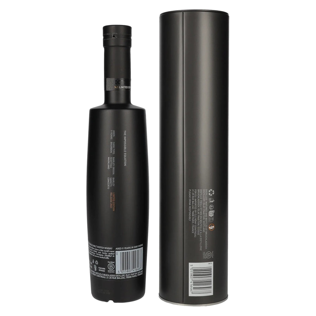 Octomore EDITION : 14.1 Single malt d'Islay très tourbé, 59,6 % vol., 0,7 l, dans une boîte en fer-blanc