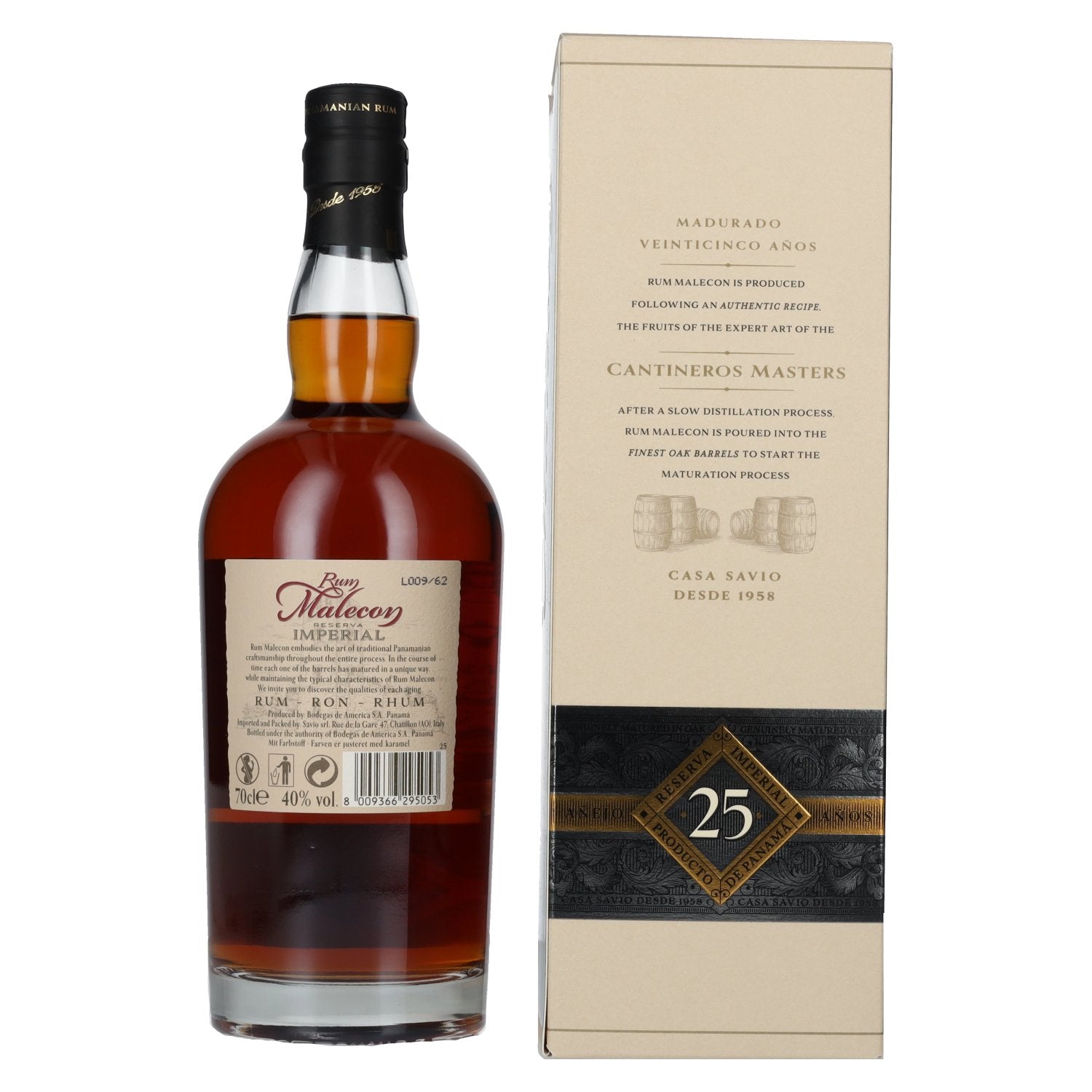 Rum Malecon 25 Reserva Imperial Rum 40% Vol. 0,7l in gift box