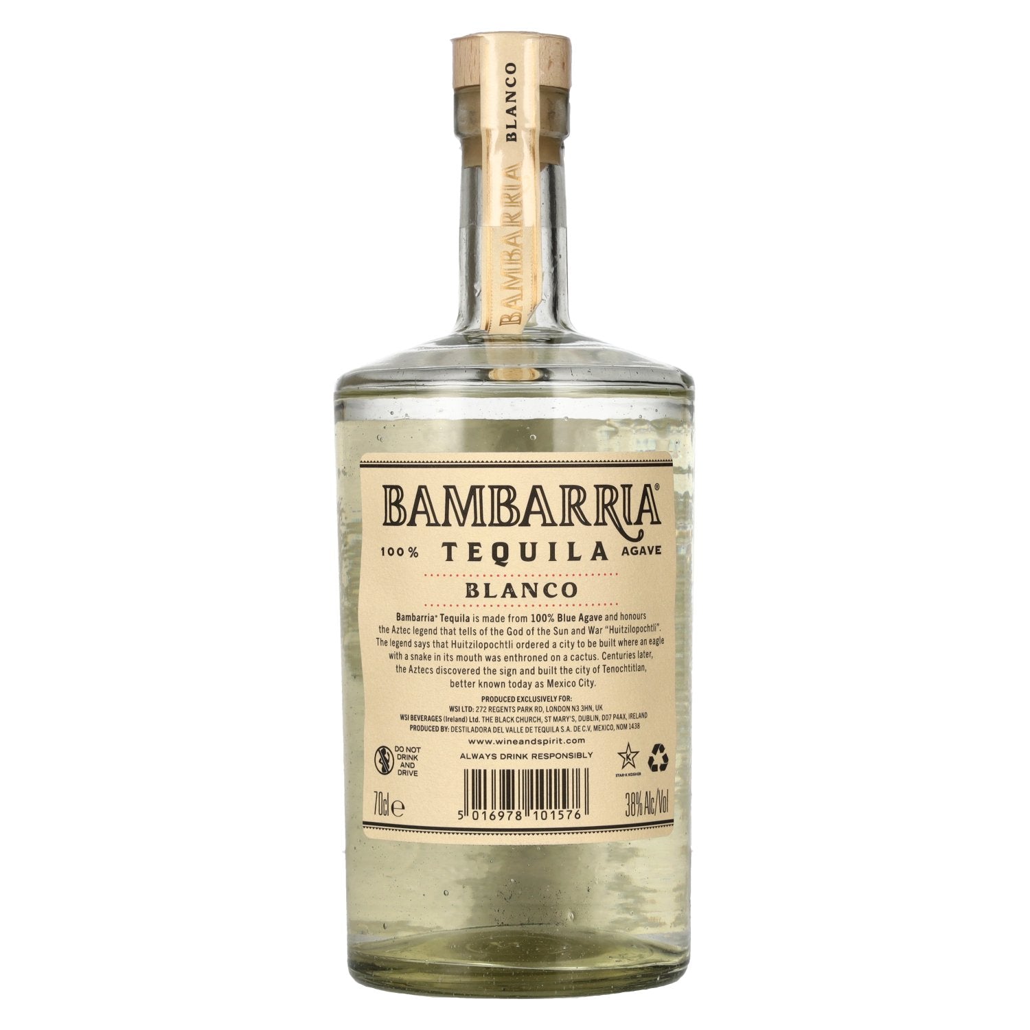 Bambarria Tequila Blanco 100% Agave 38% Vol. 0,7l