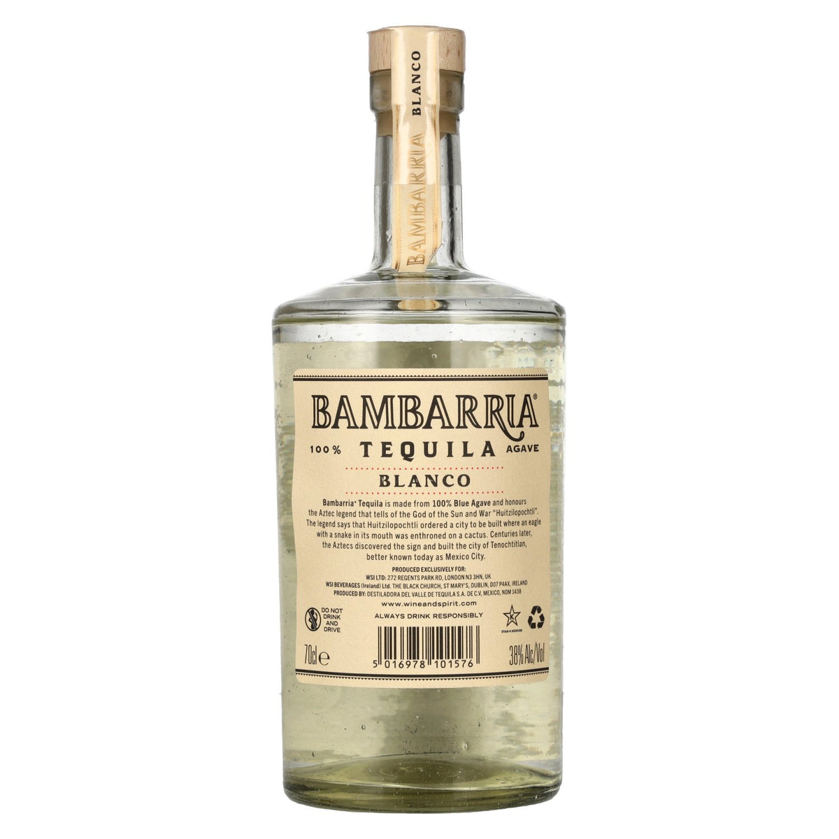 Bambarria Tequila Blanco 100% Agave 38% Vol. 0,7l