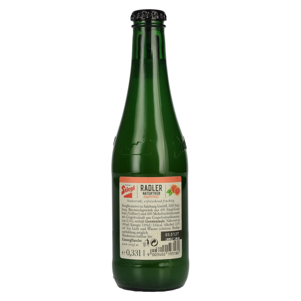 Stiegl Radler Grapefruit 2% ABV 12 x 0.33 l