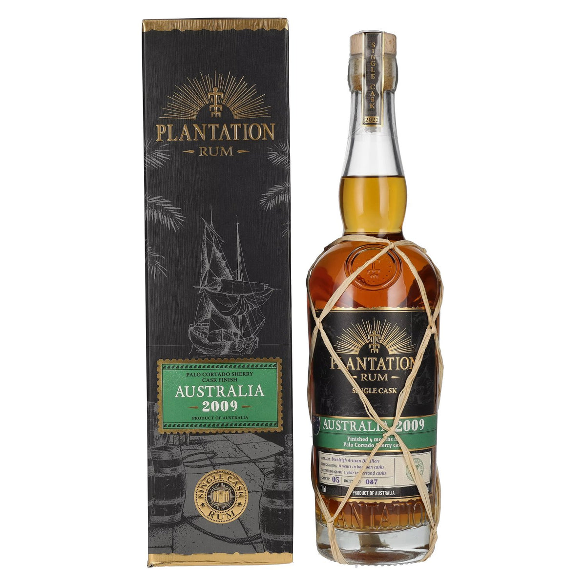 Plantation Rum AUSTRALIA Single Cask Sherry Palo Cortado Finish 2009 45,3% Vol. 0,7l in Geschenkbox