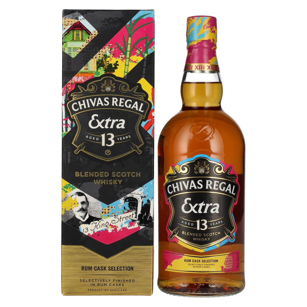 Chivas Regal EXTRA 13 Years Old RUM CASK Selection Blended Scotch Whisky 40% Vol. 1l in geschenkverpakking