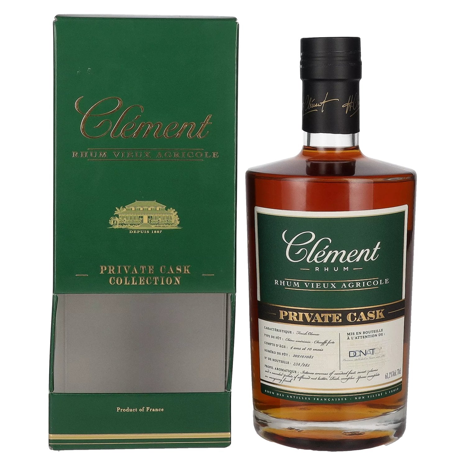 Clément Rhum Vieux Agricole PRIVATE CASK Oloroso 61,1% Vol. 0,7l in Geschenkbox