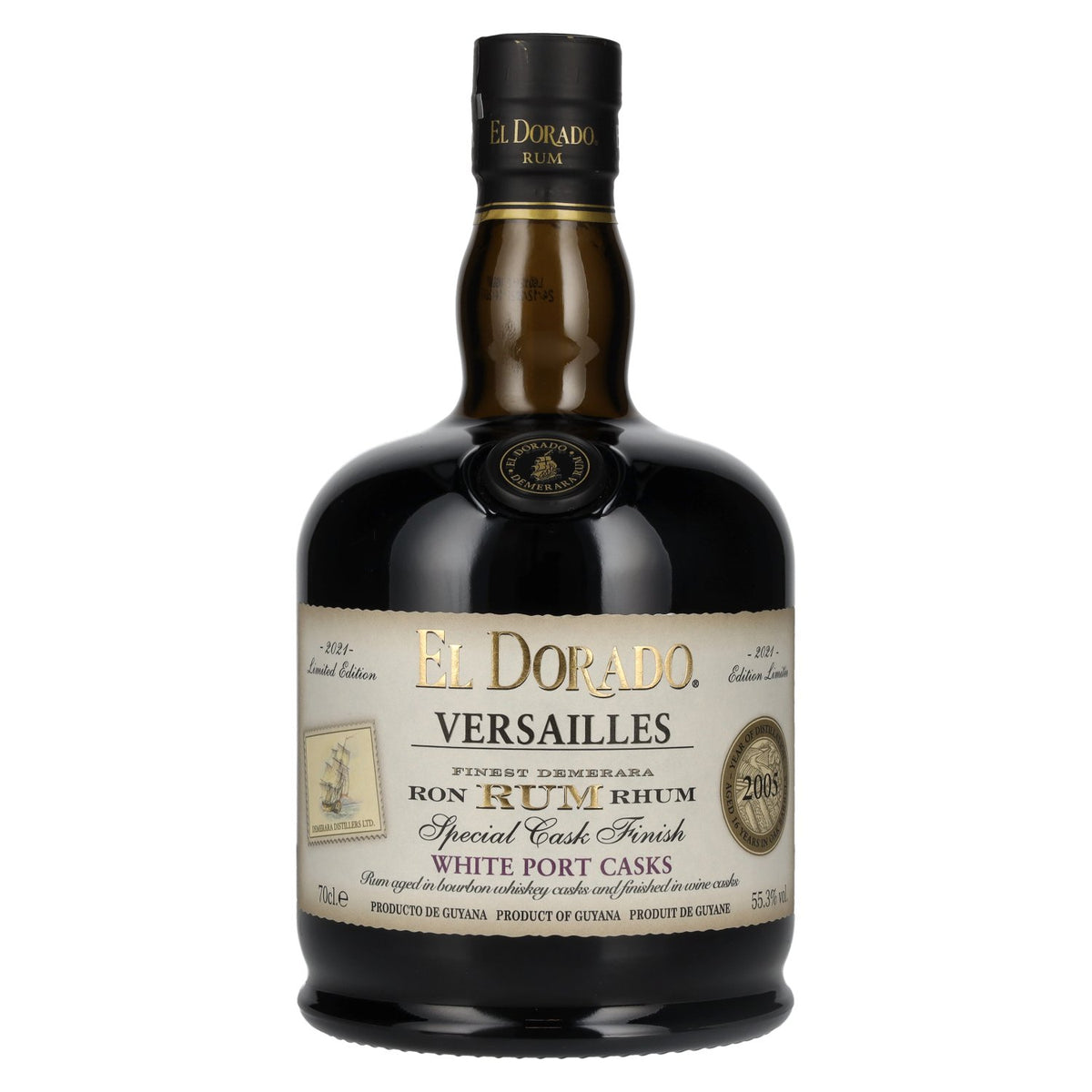 El Dorado Rum VERSAILLES Special White Port Casks 2005 55.3% vol. 0.7l