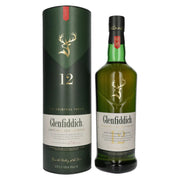 Glenfiddich 12-Year-Old Single Malt Scotch Whisky, 40% ABV, 1 litre, in a gift box