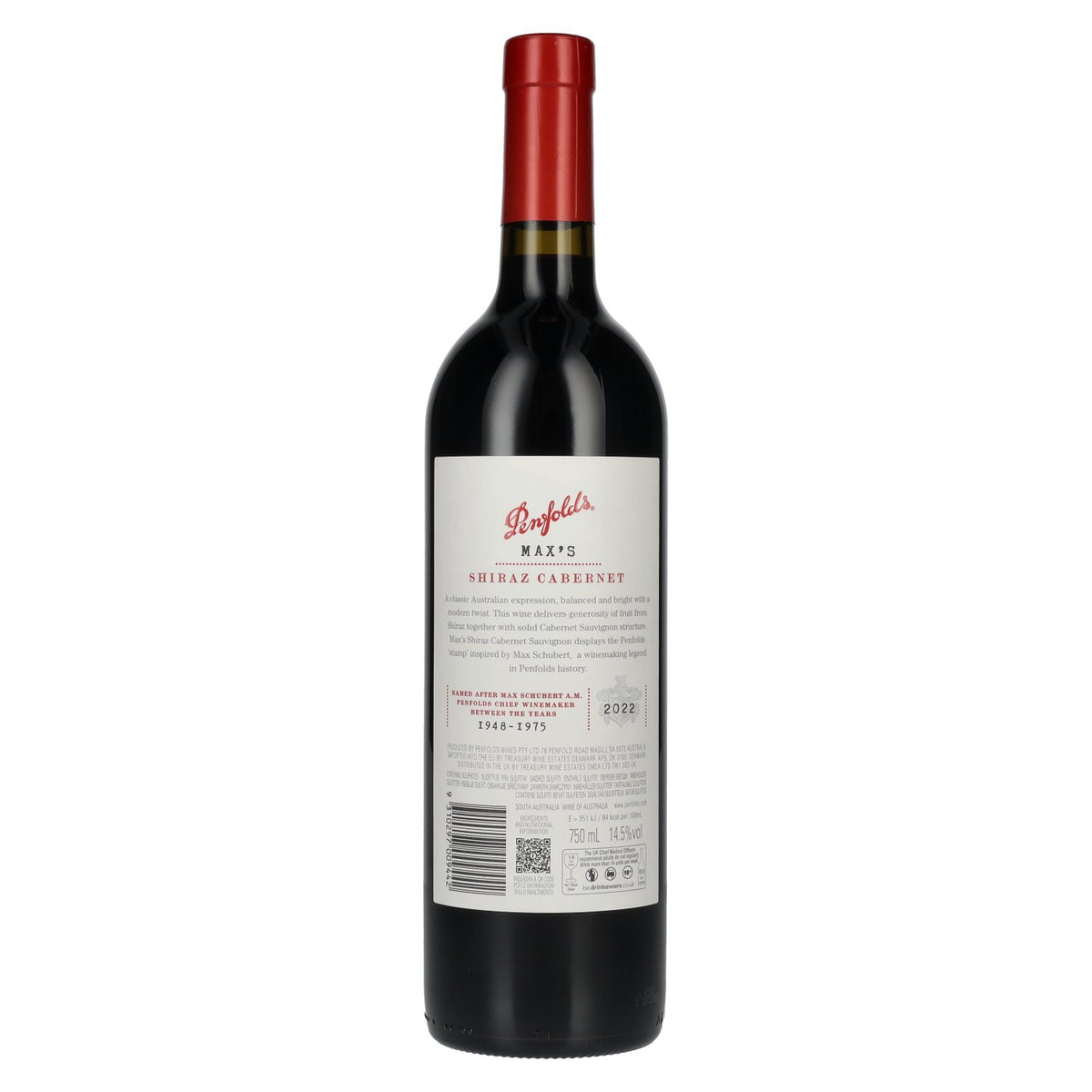 Penfolds MAX'S Shiraz Cabernet 2022 14.5% ABV 0.75l