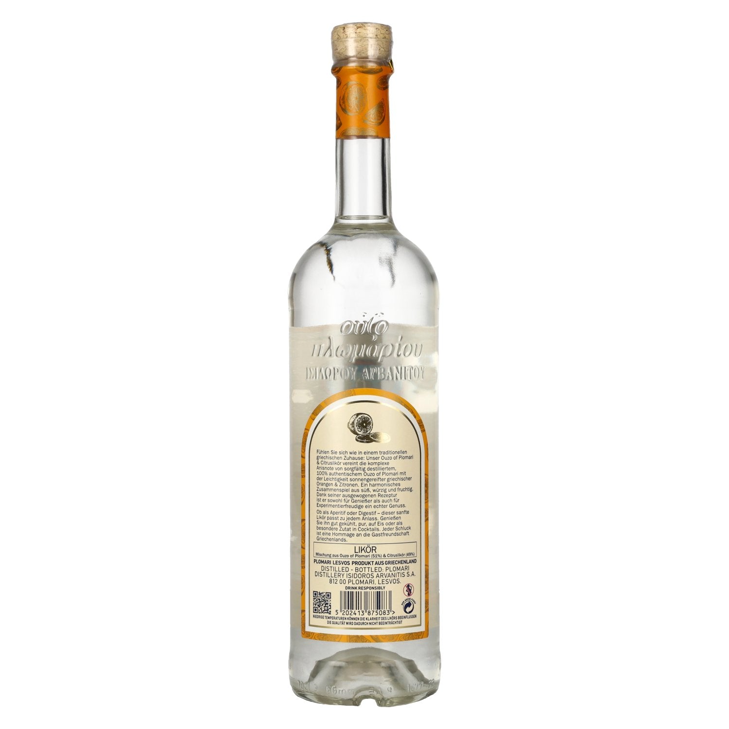Ouzo Plomari Citrus liqueur 34% Vol. 0,7l