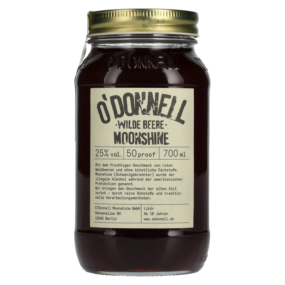 O'Donnell Moonshine WILDE BES-likeur 25% vol. 0,7 l