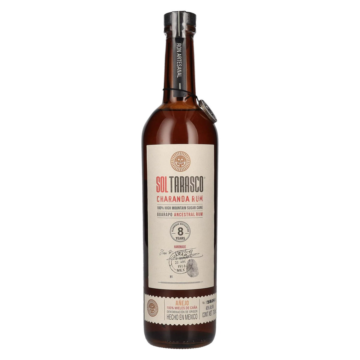 Sol Tarasco 8 ans d'âge AÑEJO Charanda Rhum 40 % vol. 0,7 l