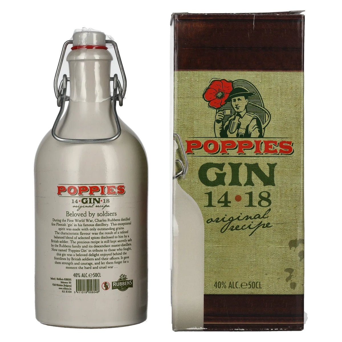 Poppies Gin 40% vol. 0,5 l in geschenkverpakking