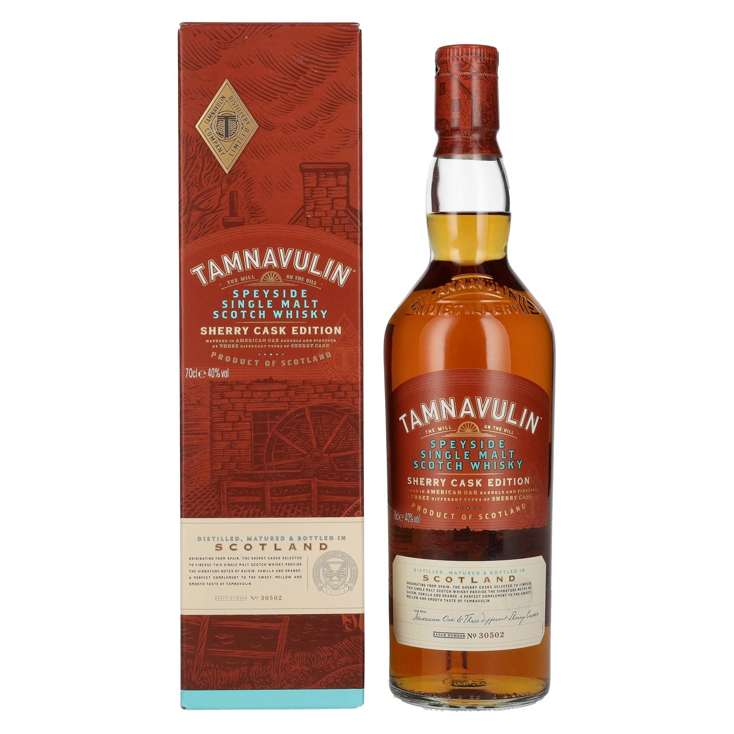 Tamnavulin SHERRY CASK Speyside Single Malt Scotch Whisky 40% Vol. 0,7l in Geschenkbox
