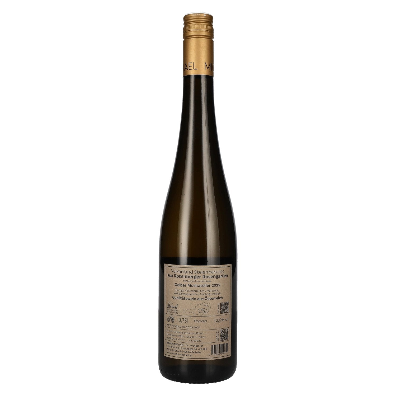 MICHAEL Gelber Muskateller Ried Rosenberger Rosengarten Vulkanland Steiermark DAC 2025 12% Vol. 0,75l