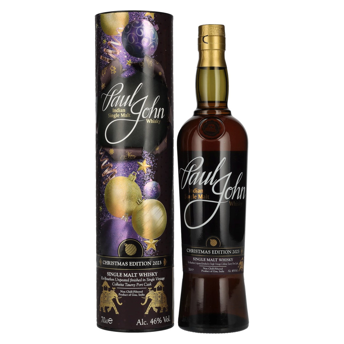 Paul John CHRISTMAS EDITION Indian Single Malt Whisky 2023 46% Vol. 0,7l in Geschenkbox