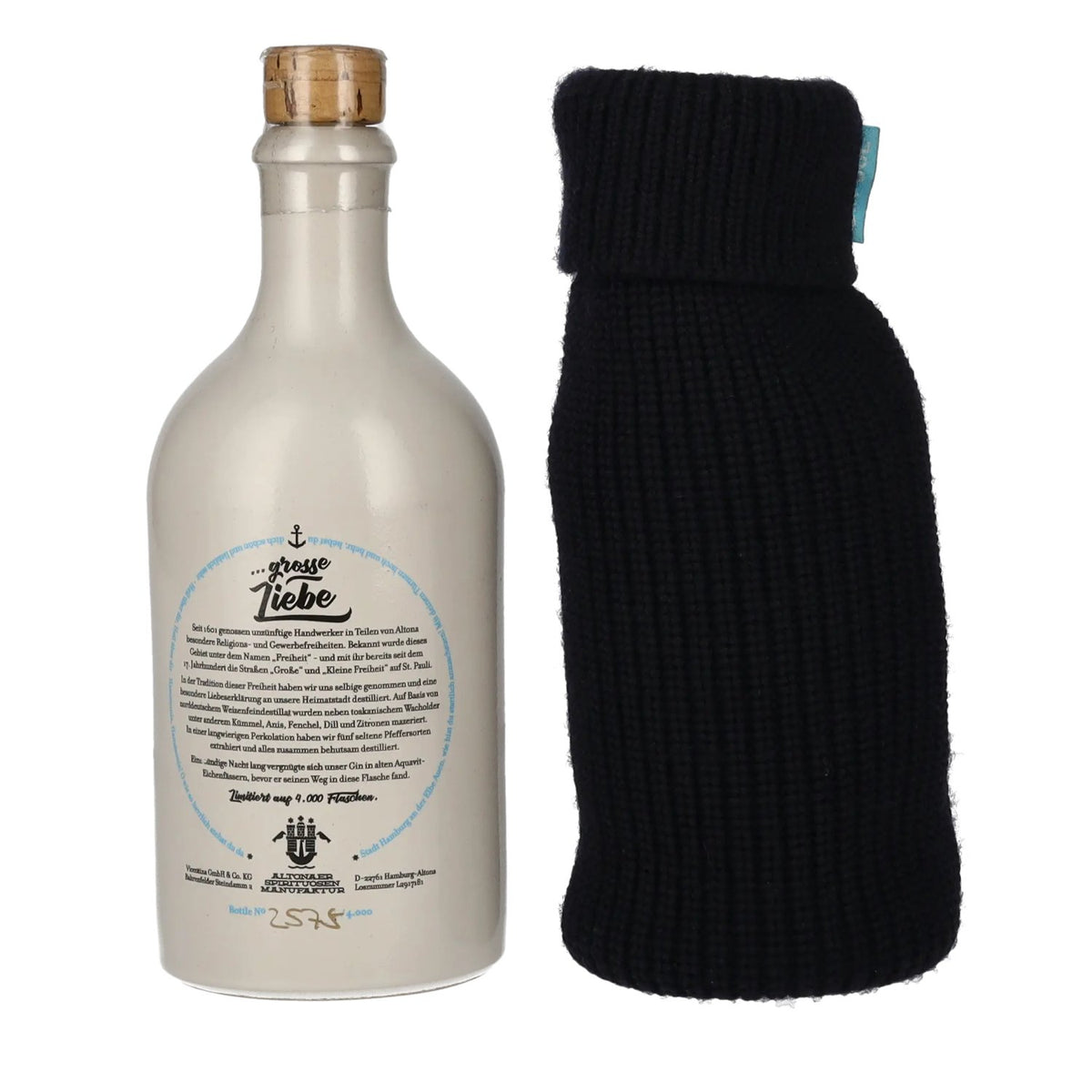 Gin Sul Kleine Freiheit Original Hamburger Gin 45% Vol. 0,5l mit Second Skin Stoffüberzug