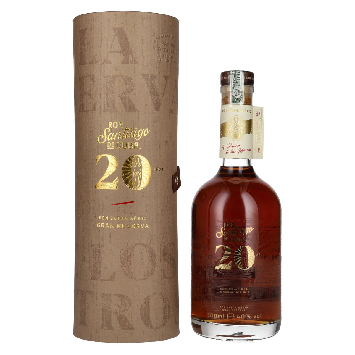 Ron Santiago de Cuba Extra Añejo 20 Años 40% Vol. 0,7l in Geschenkbox