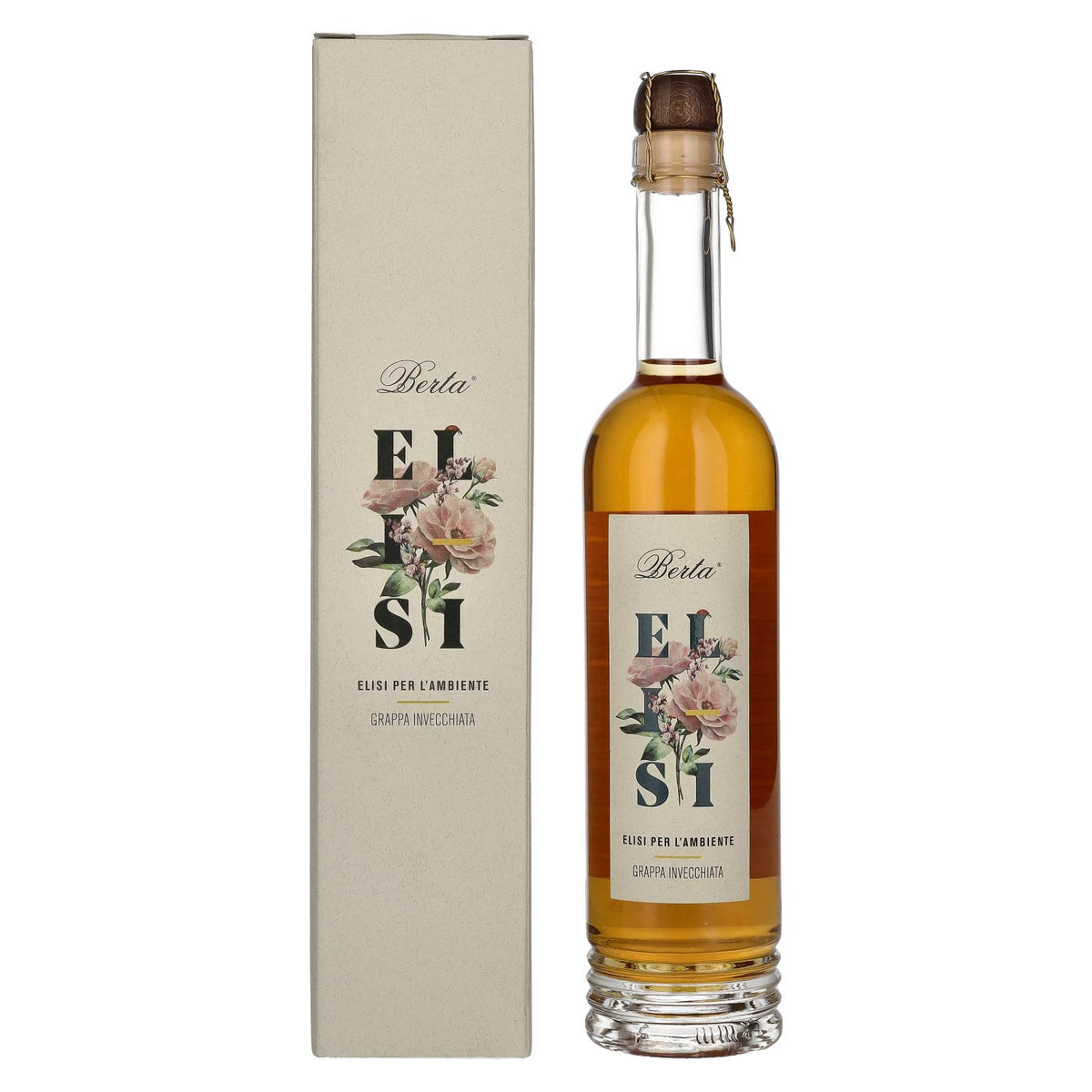 Berta Grappa Elisi per L'Ambiente Grappa Invecchiata 43% vol. 0,5l en boîte cadeau