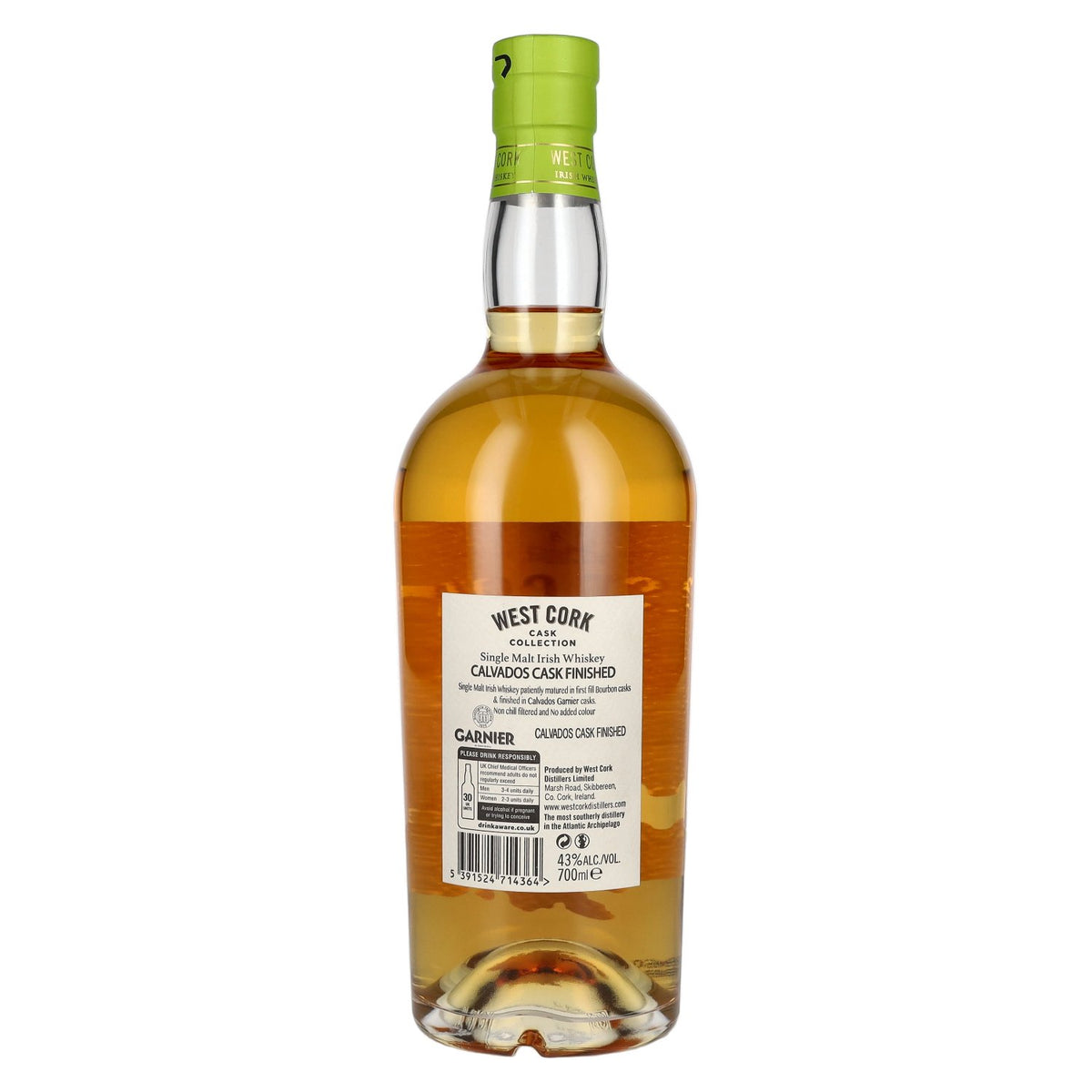 West Cork Irish Whiskey CALVADOS CASK FINISHED 43% vol. 0,7 l