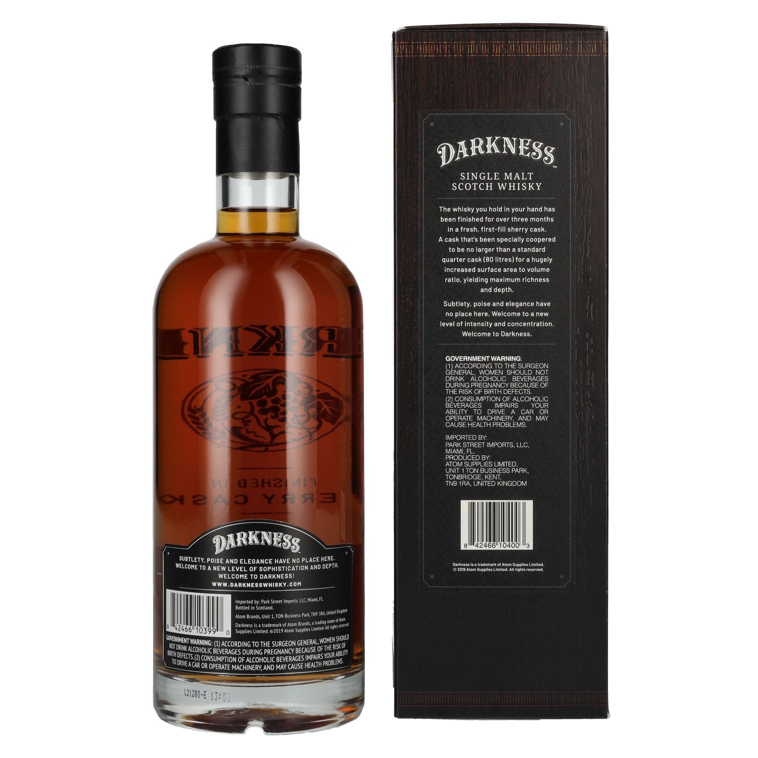 Darkness! 8 Years Old Single Malt Scotch Whisky SHERRY CASKS 47,8% Vol. 0,7l in gift box