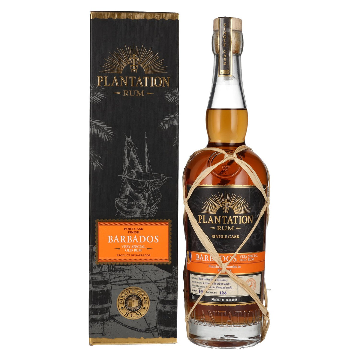 Plantation Rum BARBADOS Single Cask Old Port Finish Very Special 44.9% vol. 0.7 l in a gift box