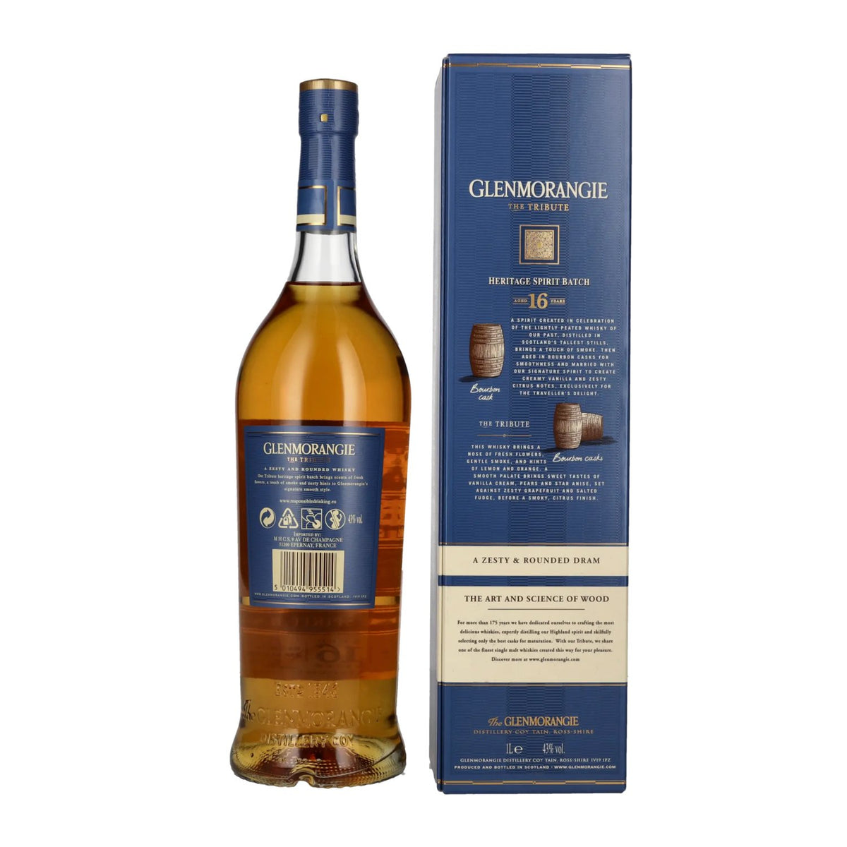 Glenmorangie The TRIBUTE 16 Years Old Heritage Spirit Batch 43% vol. 1 l in geschenkverpakking