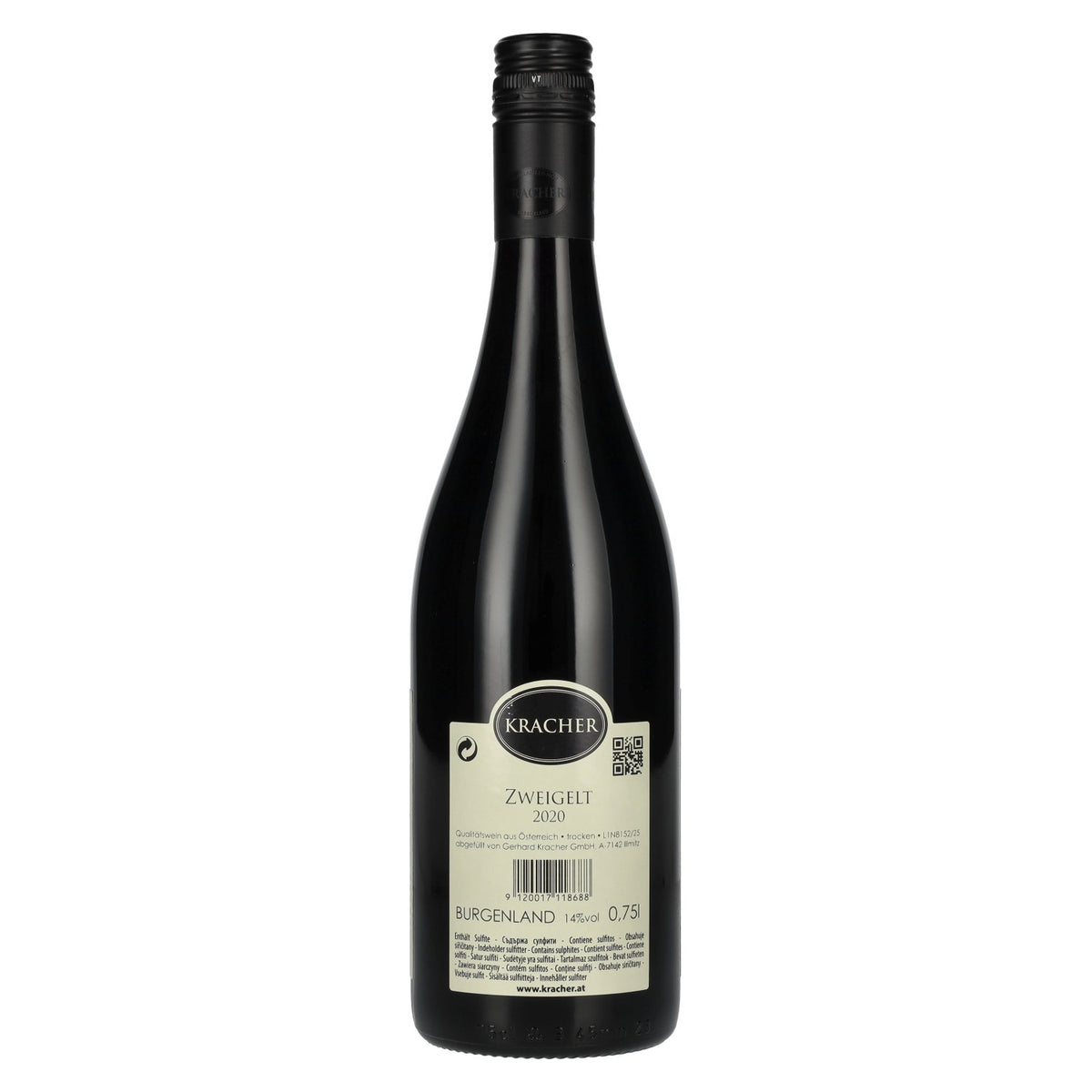 Kracher Zweigelt 2020 14% ABV 0.75l
