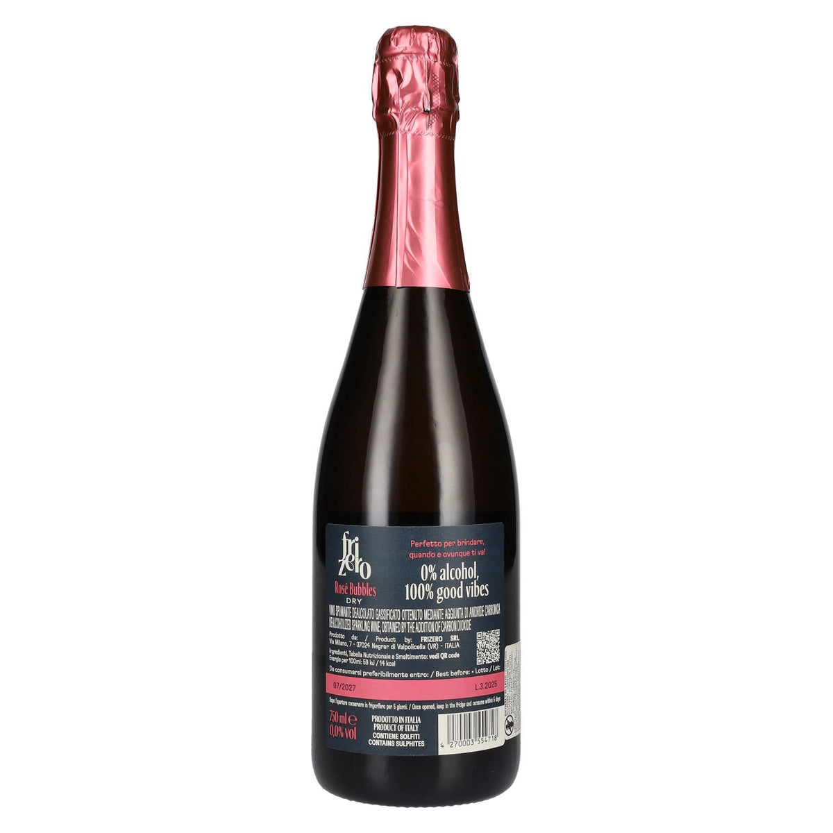 Frizero Rosé Bubbles Dry sans alcool 0,0 0,75 l