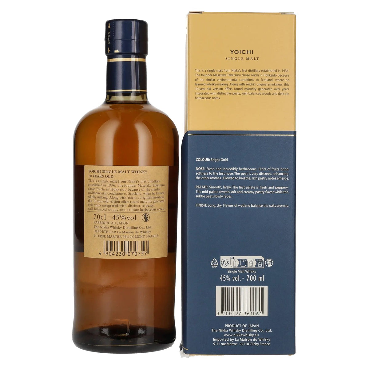 Nikka 10 Years Old Yoichi Single Malt Whisky 45% Vol. 0,7l in Geschenkbox