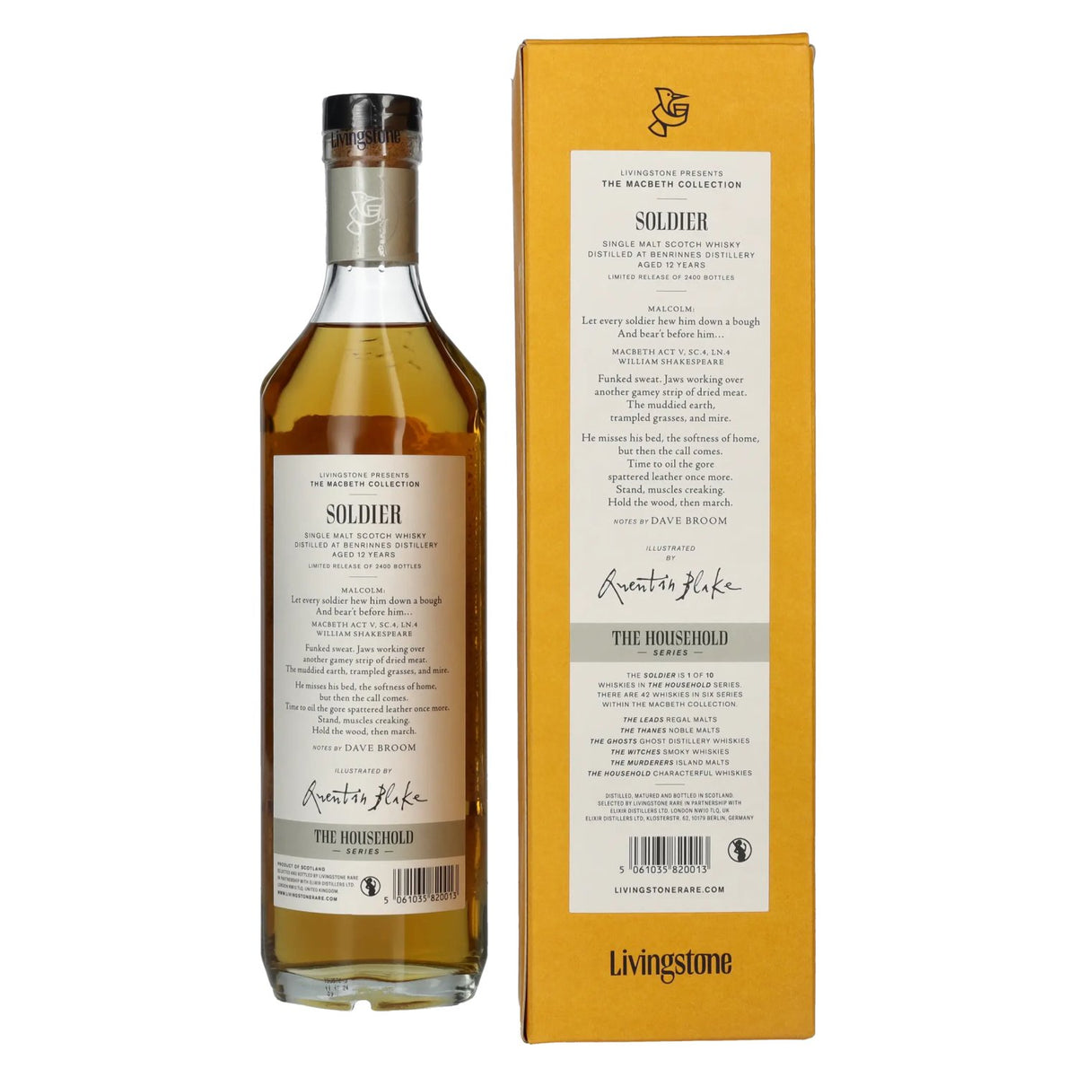 Benrinnes 12 Years Old Soldier THE HOUSEHOLD Quentin Blake Macbeth Collection 53,5% Vol. 0,7l in Geschenkbox