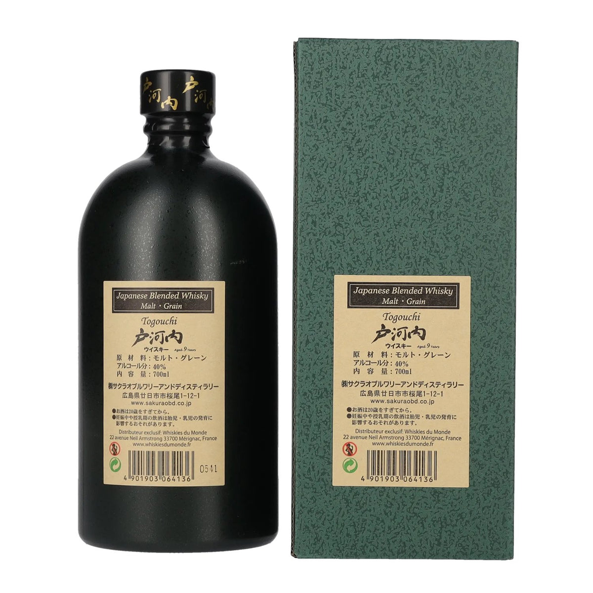 Togouchi 9 Years Old Japanse blended whisky 40% vol. 0,7 l in geschenkverpakking