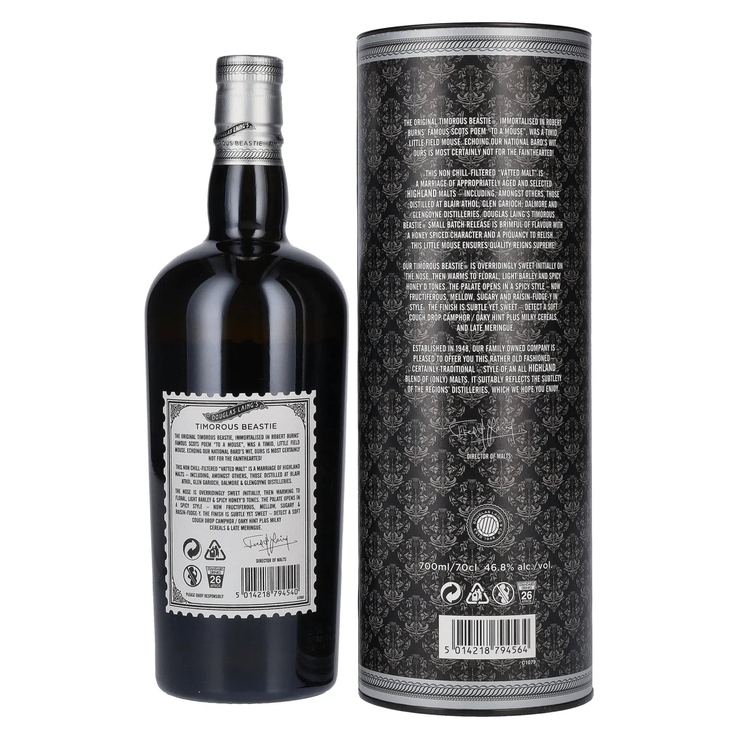 Douglas Laing TIMOROUS BEASTIE Highland Blended Malt 46,8% Vol. 0,7l in gift box