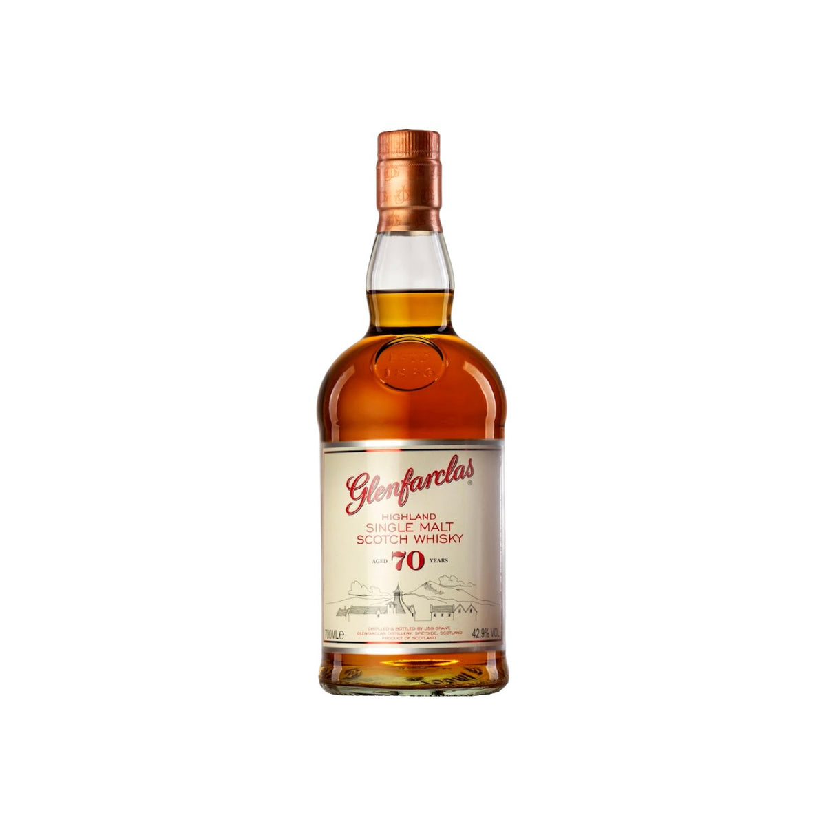 Glenfarclas 70 Years Old Highland Single Malt Scotch Whisky 42.9% vol. 0.7 l in a gift box