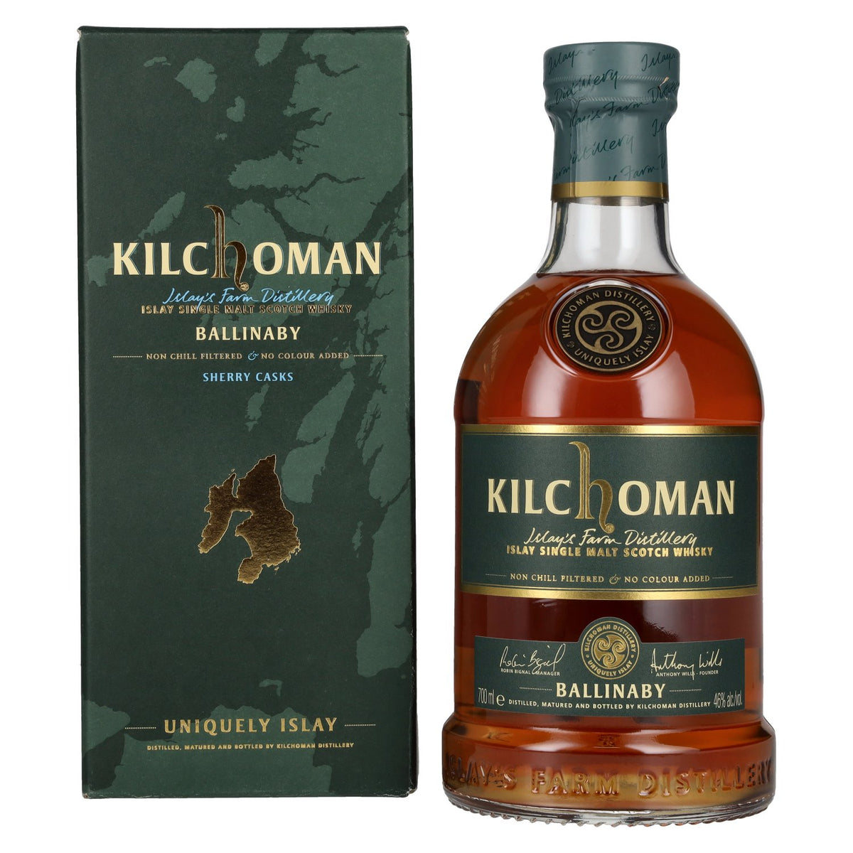 Kilchoman BALLINABY Islay Single Malt Scotch Whisky 46% ABV 0.7l in a gift box