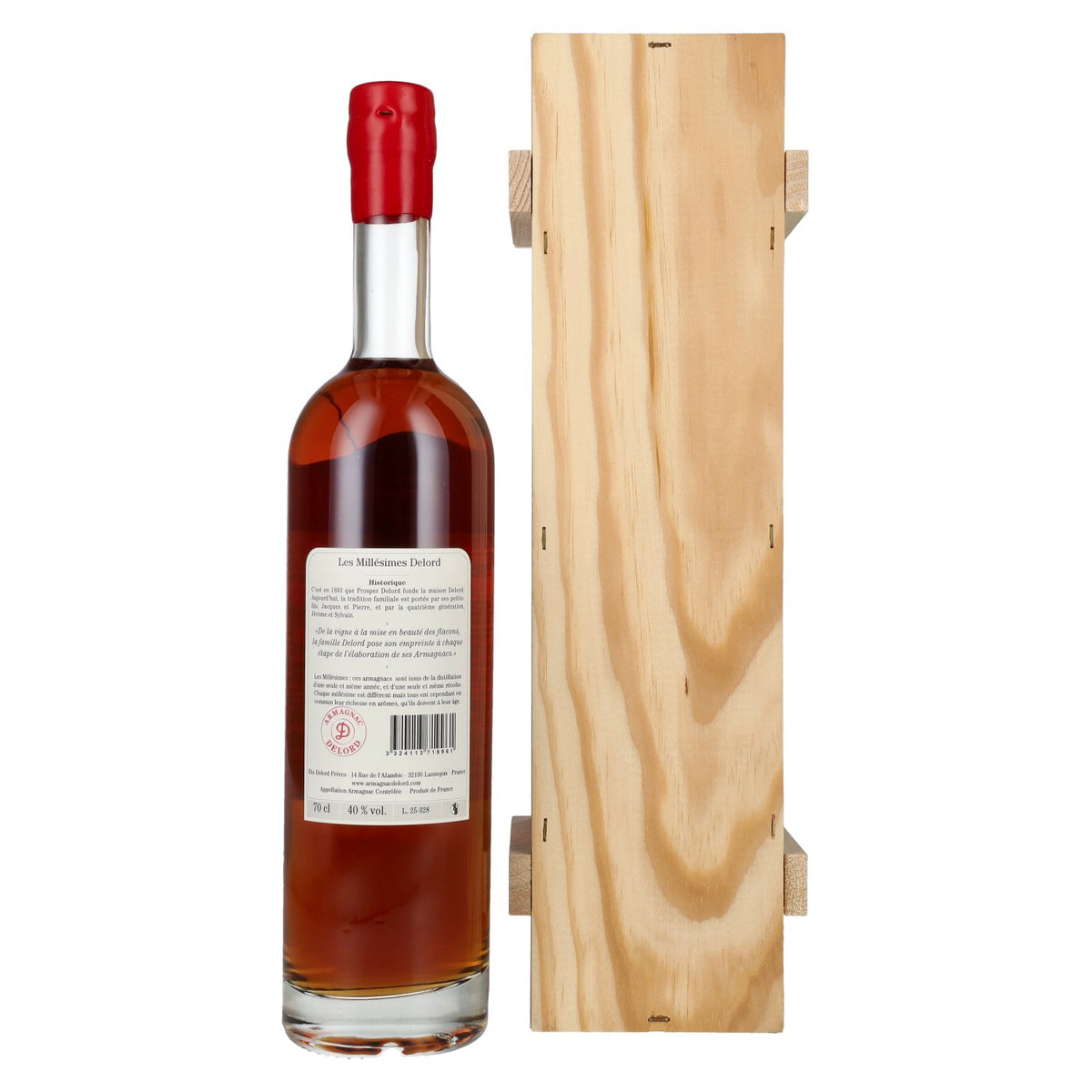 Vieil Armagnac Delord Vintage Récolte 1996 40% Vol. 0,7l in Holzkiste