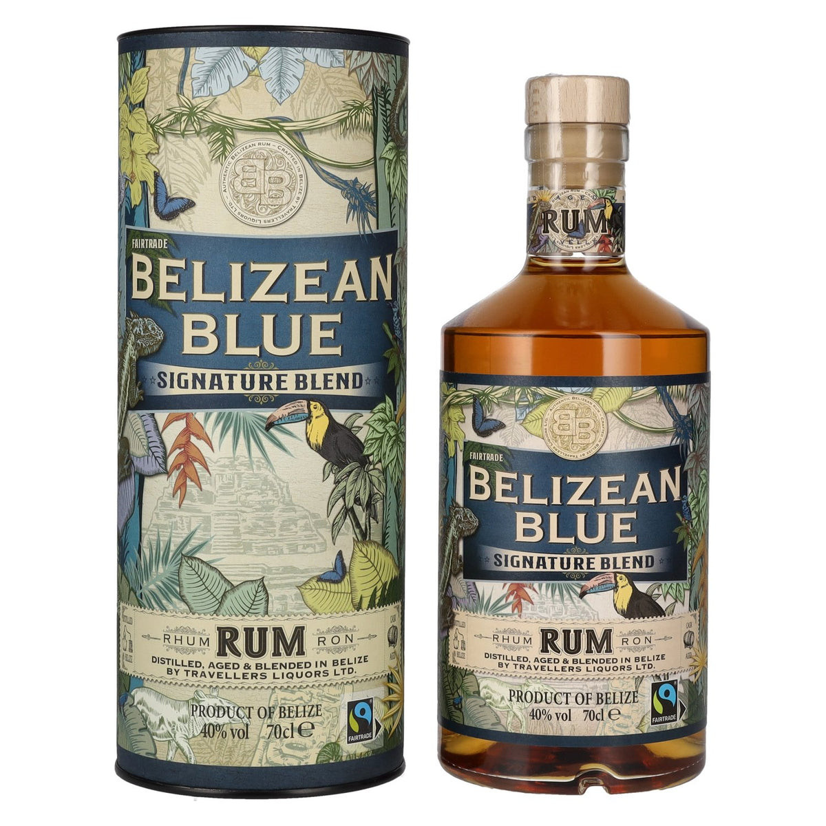 Belizean Blue SIGNATURE BLEND Rum 40% vol. 0,7l en boîte cadeau
