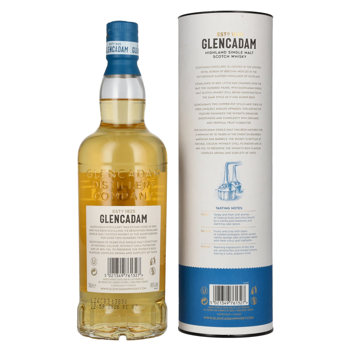 Glencadam 10 Years Old Highland Single Malt Scotch Whisky 46% Vol. 0,7l in Geschenkbox
